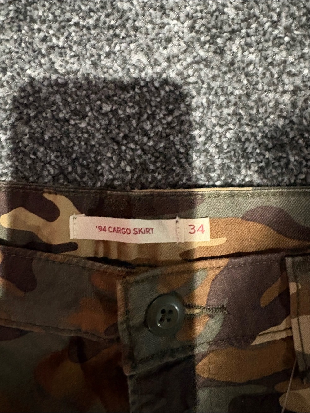 Camo Mini Skirt - Green Camouflage - Picture 2 of 7